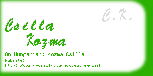 csilla kozma business card